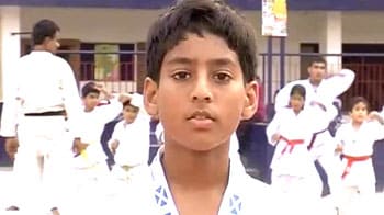 Video : Here comes the Indian Karate Kid