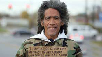 Homeless man's voice prompts job offers