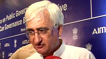 Video : Khurshid for more transparency in corporate donations to parties