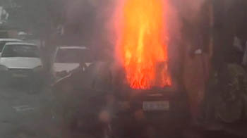 Car catches fire near Jama Masjid
