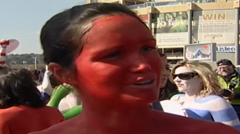 Johannesburg: Activists in World Cup colours hold anti-fur protest