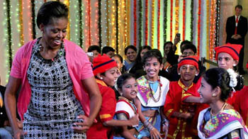 Michelle Obama charms her way into Indian hearts