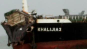 Video : The moments after Mumbai ship collision