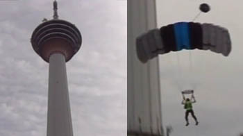 120 base jumpers jump off KL Tower