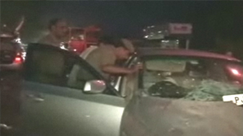 Former CM's grandson hit four by BMW