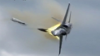 Dramatic pictures of pilot ejecting before crash