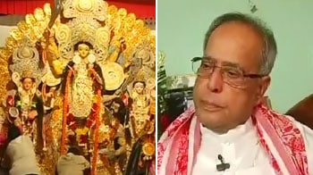 Video : Pranab Mukherjee’s Durga puja
