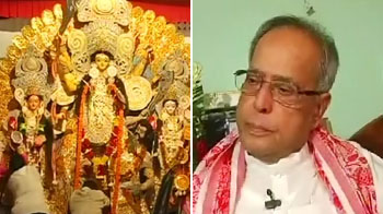 Pranab Mukherjee’s Durga puja