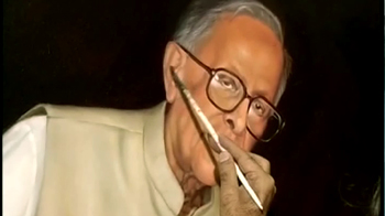 Jyoti Basu on canvas