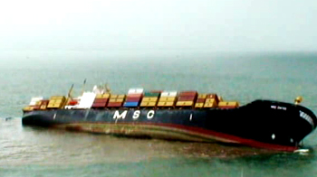 Mumbai: Grounded ship capsizing