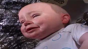 Giant baby steals the show Giant baby steals the show