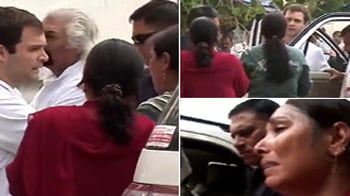 Video : Upset sisters stop Rahul Gandhi's car