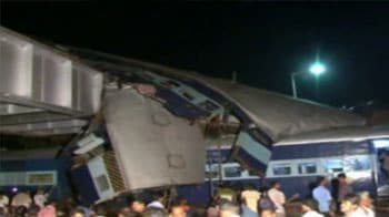 Video : Train accident: Impact severe, bogey roof thrown up on overbridge