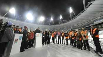 Video : Lights turned on at London's 2012 Olympic stadium