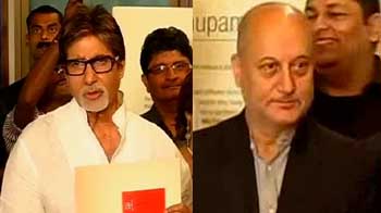 Big B launches Anupam Kher Company