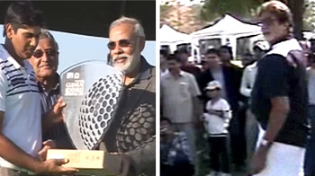 When Modi, Big B tried their hand at golf