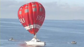 Dangerously bumpy ride for hot air balloon
