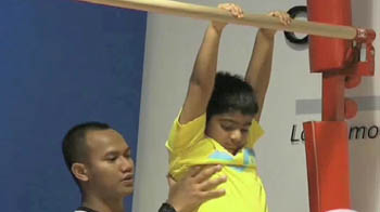 5-year-olds hit the gym