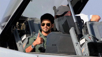 Shahid riding high on a F-16