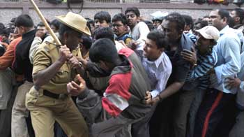 World Cup tickets: Lathicharge at Bangalore stadium World Cup tickets: Lathicharge at Bangalore stadium