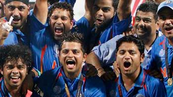 Celebrating India's World Cup victory