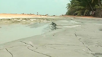 Acid destroying Kerala's beach