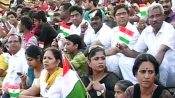 Anna's victory celebrated at Chennai's Marina Beach