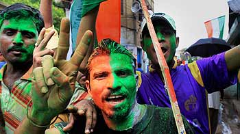 At Mamata's house celebration begins