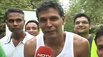Milind Soman begins his green run