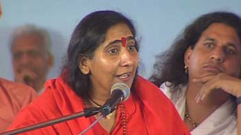 Sadhvi Rithambara shares stage with Baba Ramdev