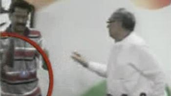 Video : Man tried to throw slipper at Janardhan Dwivedi
