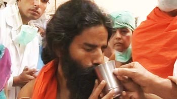 Baba Ramdev ends his fast after 9 days