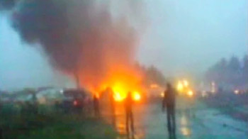 Mobile phone video of Russian plane crash