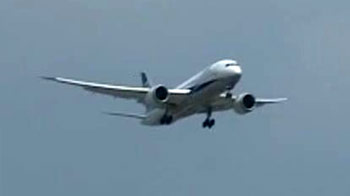 Boeing 787 Dreamliner lands at IGI airport