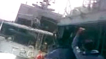 Video shows celebrations on Pak warship after it hit INS Godavari Video shows celebrations on Pak warship after it hit INS Godavari