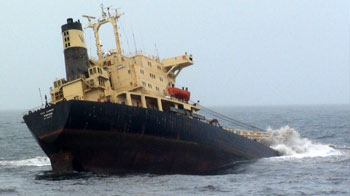 Caught on camera: Ship sinks near Mumbai