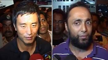 Bhaichung, Rahul Bose after the Messi match