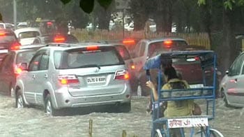 Video : Delhi: A month's rain  in a day