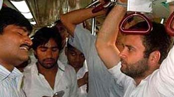 Rahul Gandhi rides the Delhi Metro, then takes radio taxi