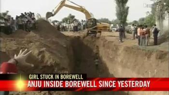 Girl falls in borewell, rescue work on