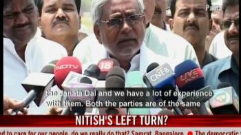Video : Nitish Kumar leans towards the Left