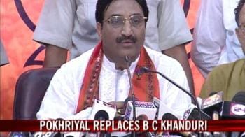 Video : Pokhriyal replaces B C Khanduri