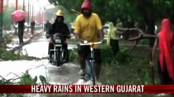 Heavy rains in western Gujarat