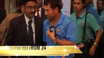 Team India arrives in Kanpur