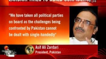 Video : Zardari tries to build confidence