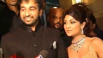 Bollywood's who's who at Shilpa, Raj reception