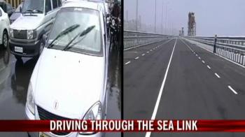 Driving through the sea link
