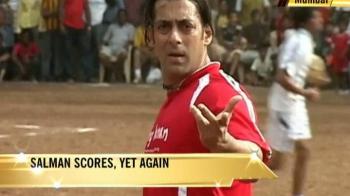 Salman plays football