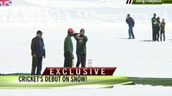 Video : Cricket's winter wonderland