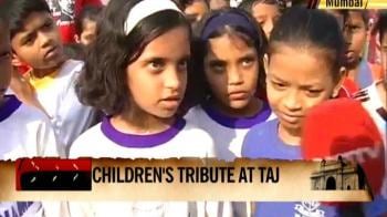 Video : Children pay tribute to 26/11 victims at Taj
